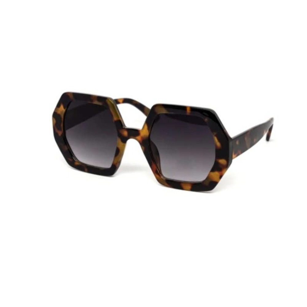 Spexx Undercover Hexagon 60s Tortoiseshell Sunglasses